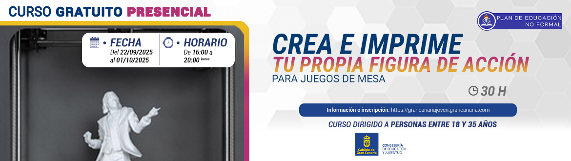 Plan de educación no formal 2025: Crea e imprime tu propia figura de acción para juego de mesa