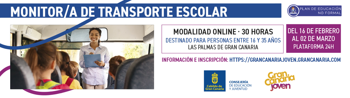 Plan de educación no formal: Monitor de transporte escolar