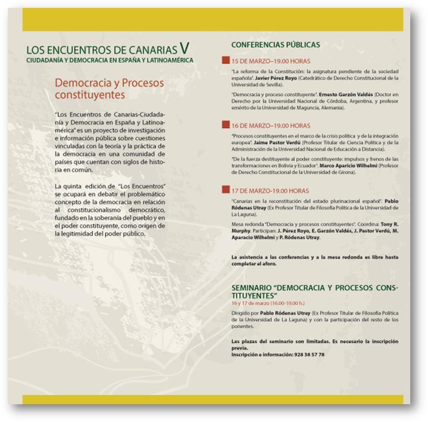 Encuentro Democracia y procesos Constituyentes