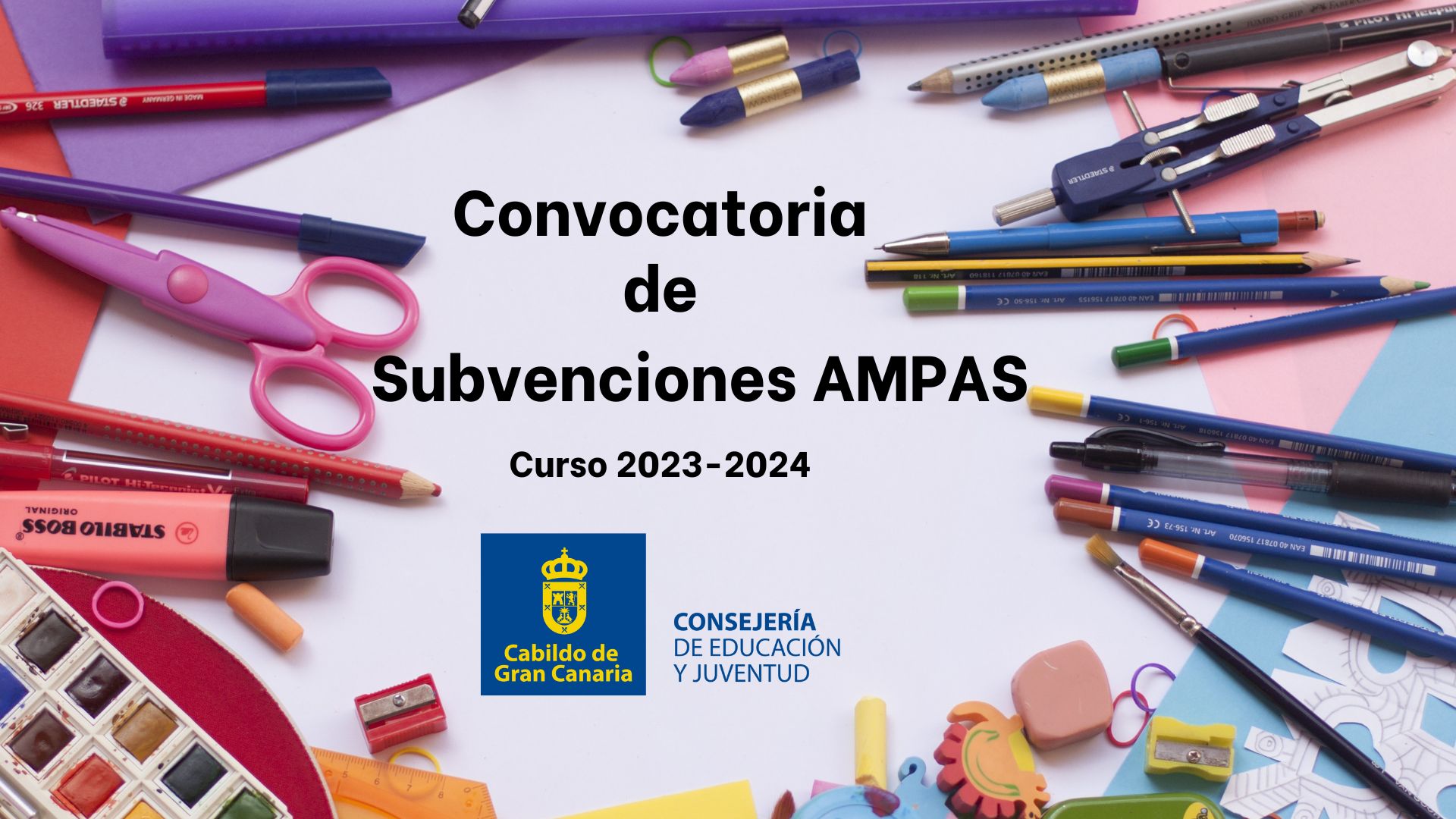 Convocatoria de subvenciones AMPAS 2023 - 2024